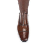 Alberto Fasciani Braune Lederreitstiefel Model 33202, Elegante extrem bequeme Springstiefel, Größe 34-39, Brown standard riding boots