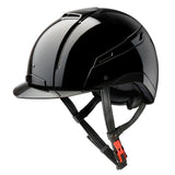 Reithelm SHINY Glänzend Schwarz von JIN Stirrup JS Italia, CAP SHINY Shiny black, Reitkappe, Helm, riding helmet
