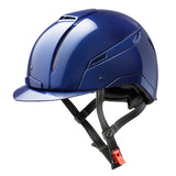 Reithelm SHINY Glänzend Blau von JIN Stirrup JS Italia, CAP SHINY Shiny blue, Reitkappe, Helm, riding helmet