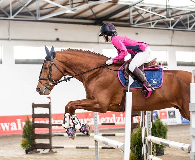 Winderen Sattelpad fürs Springreiten Slim 10mm Pink 17"