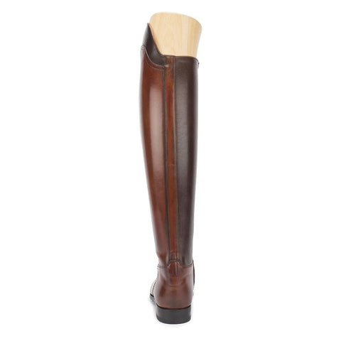 Alberto Fasciani Dressurreitstiefel Model "Dressage C5", Ikonischer Lederreitstiefel aus braunem, handpoliertem Kalbsleder, Eleganz und Komfort, Größe 34-39, Standard leather dressage riding boots, brown