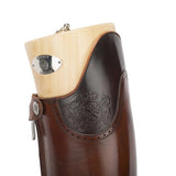 Alberto Fasciani Dressurreitstiefel Model "Dressage C5", Ikonischer Lederreitstiefel aus braunem, handpoliertem Kalbsleder, Eleganz und Komfort, Größe 34-39, Standard leather dressage riding boots, brown