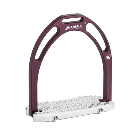 Steigbügel ANATOMIC Matt violett von JIN Stirrup JS Italia, Anatomischer Steigbügel, ANATOMIC STIRRUP Matte violet, Ergonimisch geformter Steigbügel