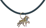 Silikon-Halskette mit poliertem Islandpferd