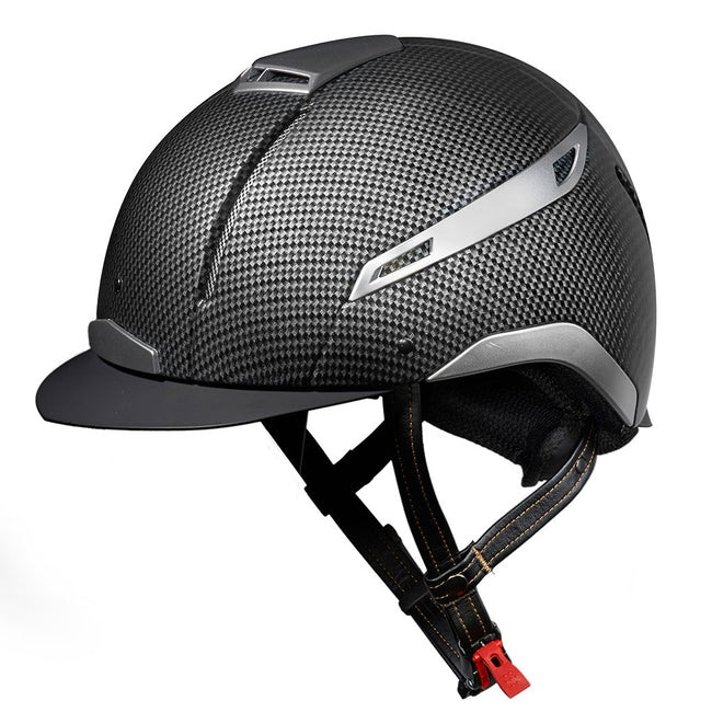 Reithelm DESIGN Carbon Optik von JIN Stirrup JS Italia, CAP DESIGN Carbon look, Reitkappe, Helm, riding helmet