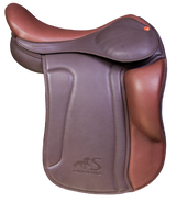 S saddle with short kneerolls, brown