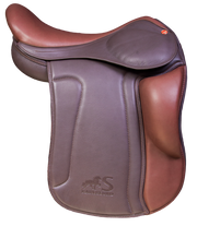 S saddle with short kneerolls, brown